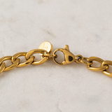 Lover's Tempo Bronte Chain Bracelet: Waterproof Gold