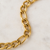 Lover's Tempo Bronte Chain Bracelet: Waterproof Gold