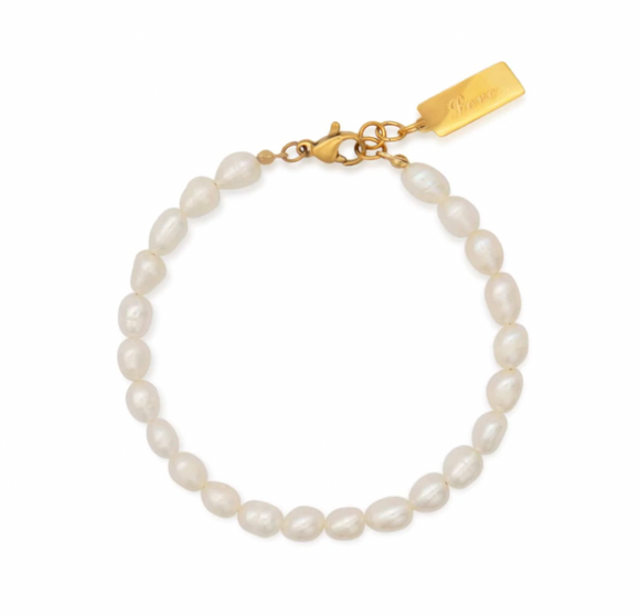 Lover's Tempo Isola Pearl Bracelet: Waterproof Gold