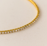 Lover's Tempo 2mm Tennis Stretch Bracelet: Gold