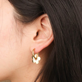 Lover's Tempo Petal Hoop Earrings: Waterproof Gold