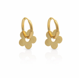 Lover's Tempo Petal Hoop Earrings: Waterproof Gold