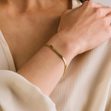 Lover's Tempo Sasha Herringbone Bracelet: Waterproof Gold