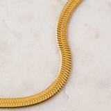 Lover's Tempo Sasha Herringbone Bracelet: Waterproof Gold