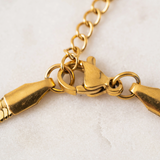 Lover's Tempo Sasha Herringbone Bracelet: Waterproof Gold