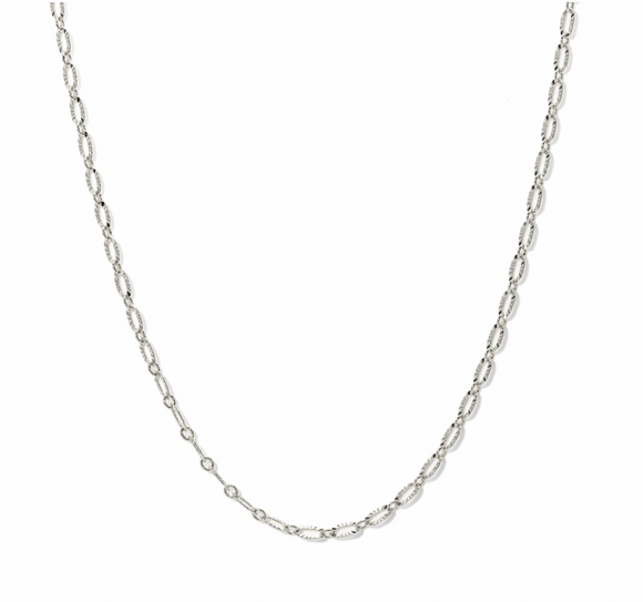 Lover's Tempo Swift Chain Necklace: Silver