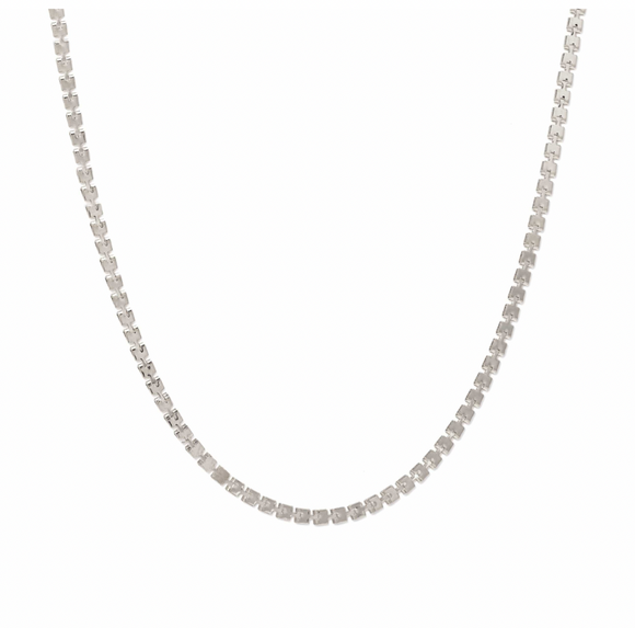 Lover's Tempo Bowie Chain Necklace: Silver