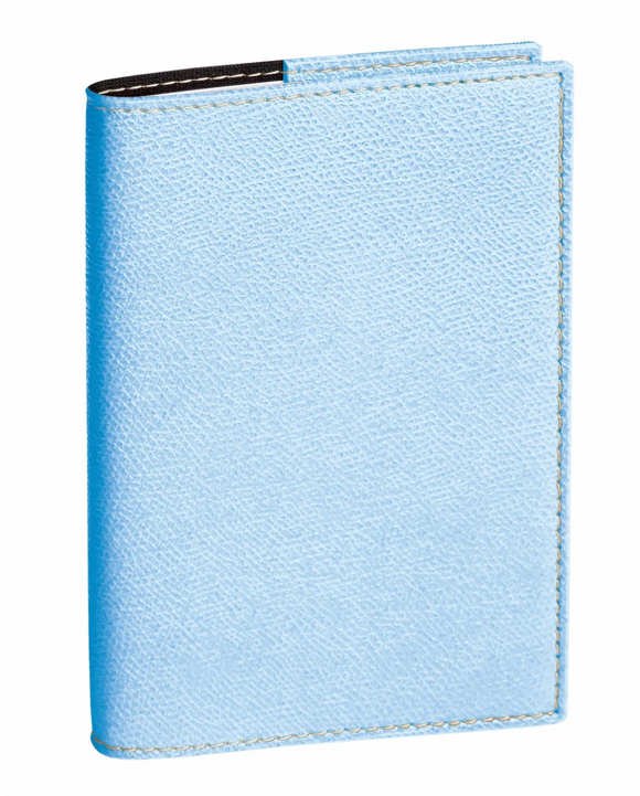 Leather Refillable Notebook - Light Blue Club