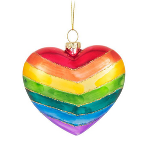 Rainbow Heart Hanging Ornament