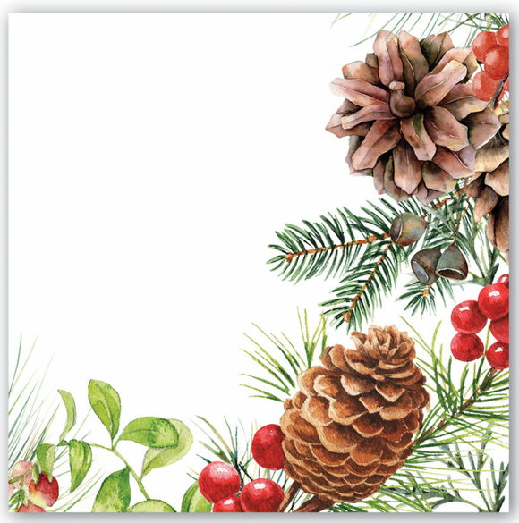 Michel Designs Luncheon Napkin - White Spruce