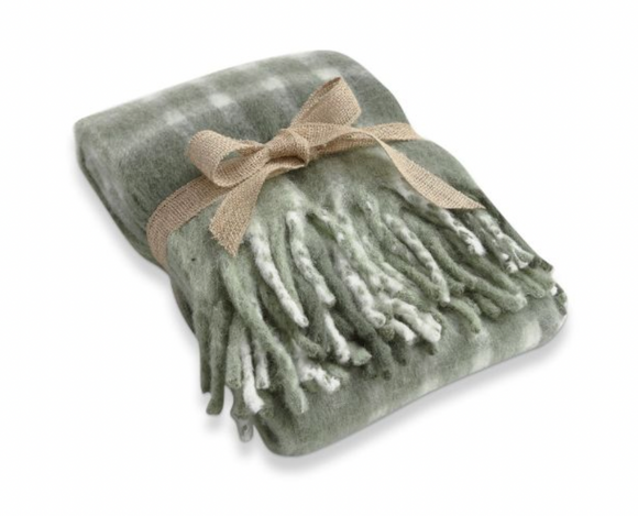 Evergreen Throw Blanket - Green Plaid