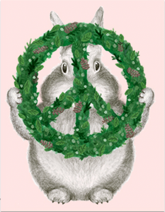 Christmas - Peace Wreath Bunny