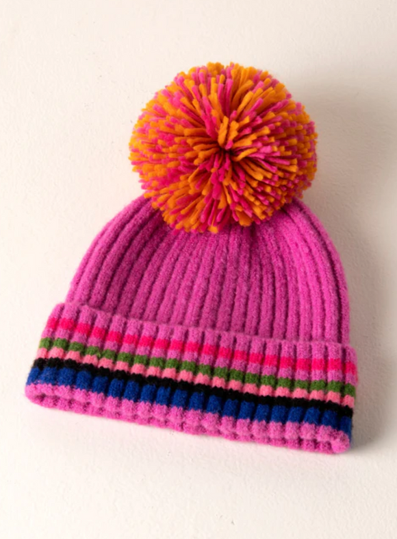 Ronen Knitted Hat - Magenta