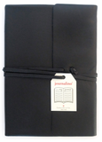 Cavallini Leather Grande Notebook - Black