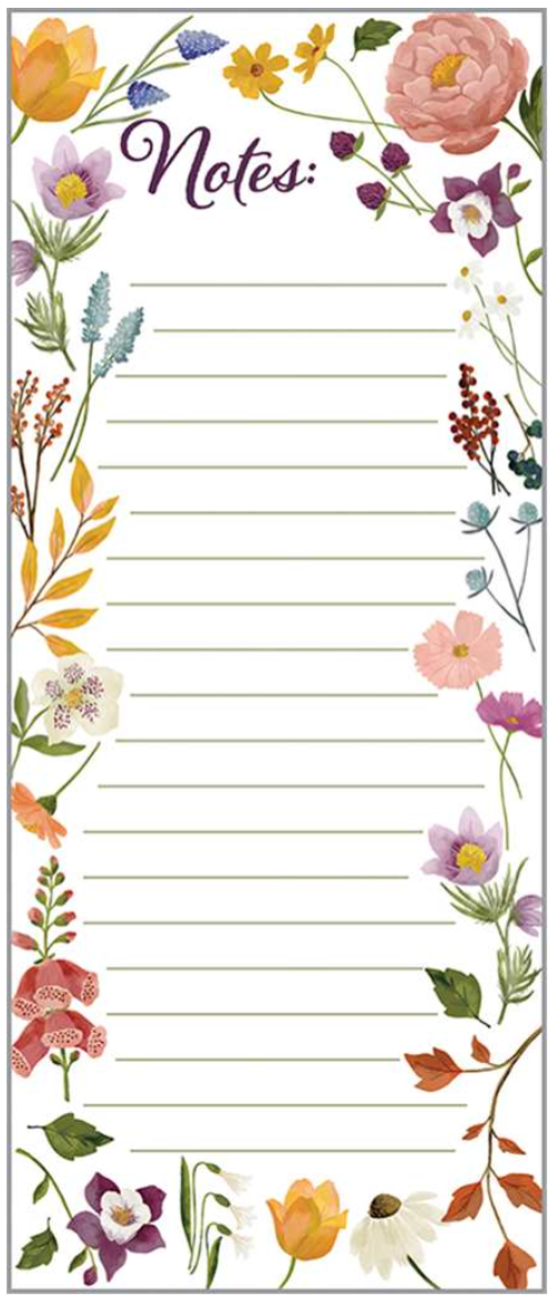 List Pad - Flowers