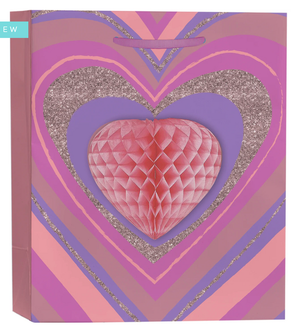 Sparkling Hearts Gift Bag - Small