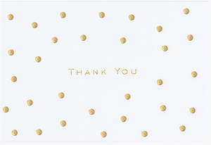 Boxed Thank You - Gold Dots