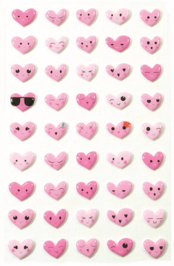 Emoji Hearts Sticker Sheet