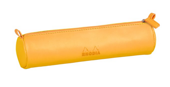Rhodiarama Zippered Round Pencil Case - Daffodil