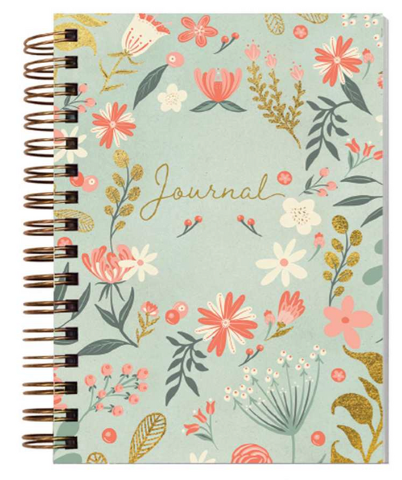 Spiral Lined Journal - Country Floral