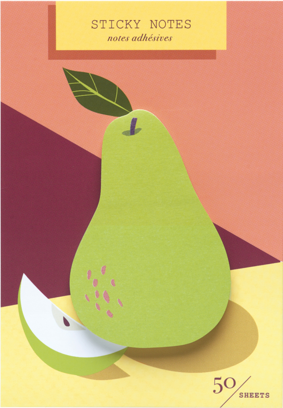 Pear Die-Cut Sticky Notes