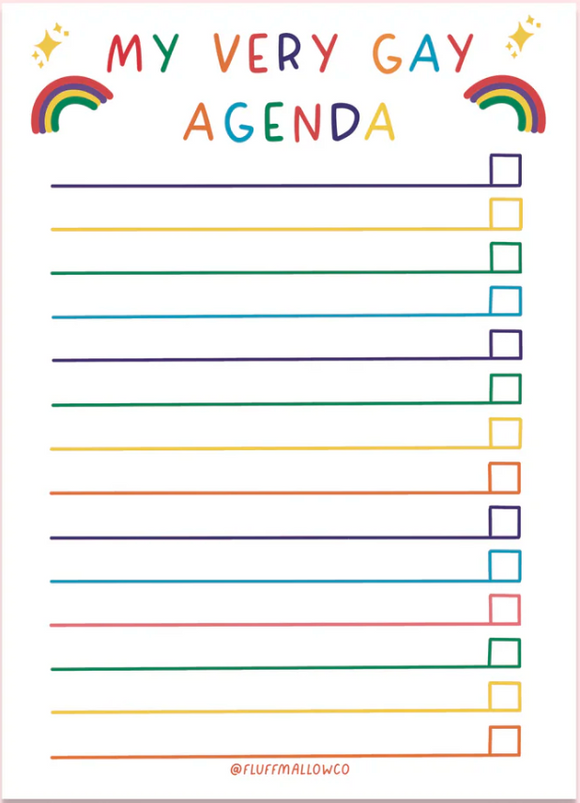 Notepad - My Very Gay Agenda