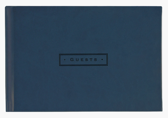 Leather Guest Book - Navy