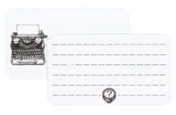 50pc Mini Note Cards - Typewriter