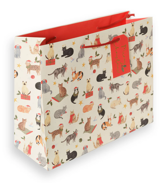 LG Gift Bag - Festive Felines