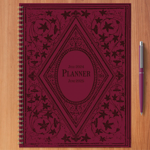 2024-25 Academic Monthly Weekly Planner - Merlot