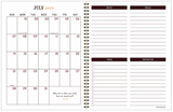 2024-25 Academic Monthly Weekly Planner - Merlot