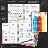 2025 Monthly Weekly Planner - Coca-Cola