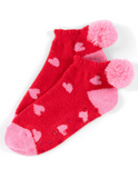 Hearts Reading Socks - Red