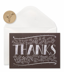 Papyrus Boxed Thank You - Chalkboard Floral