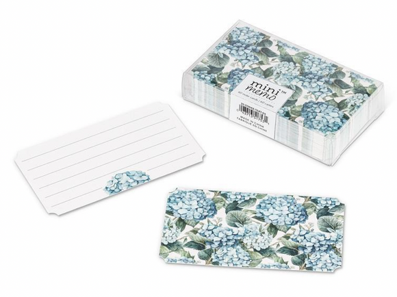 50pc Mini Note Cards - Hydrangeas