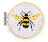 Honey Bee Mini Cross Stitch Embroidery Kit