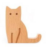 Cat Beechwood Phone Stand