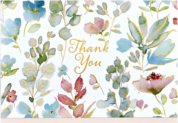 Boxed Thank You - Floral Watercolour