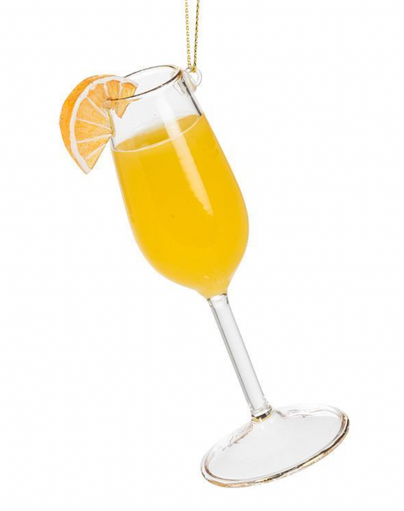 Glass of Mimosa Cocktail Ornament