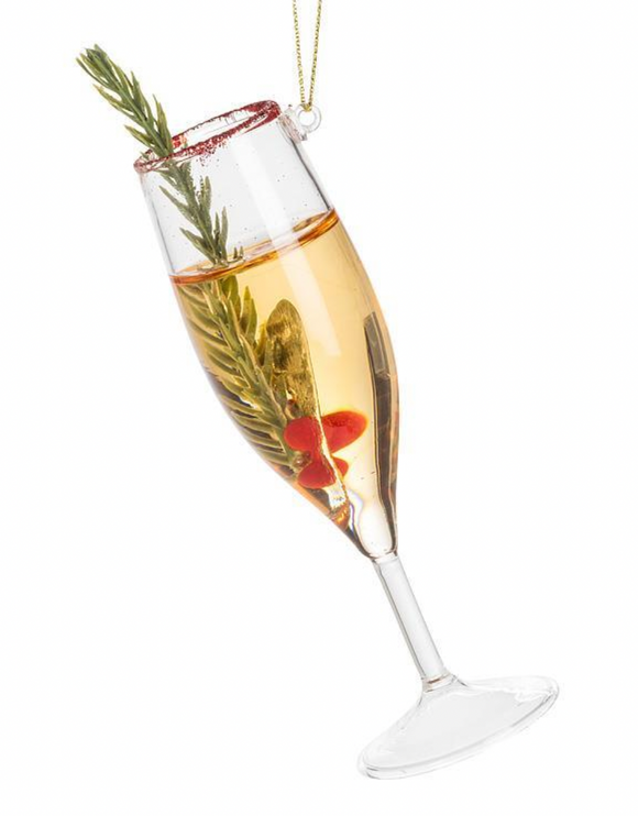 Holiday Champagne Cocktail Ornament