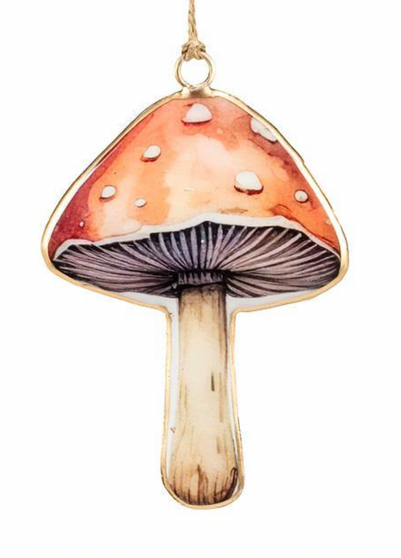 Mushroom Tin Ornament
