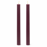 Taper Candle set/2 Ridged - Purple