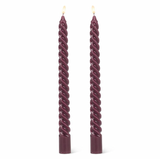 Taper Candle set/2 Twirl - Purple
