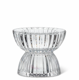 Reversible Ridged Glass Taper & Tealight Holder