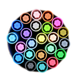 Dual-Tip Colouring Pastel Markers - set of 24