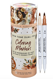 Dual-Tip Colouring Skin Tone Markers - set of 24