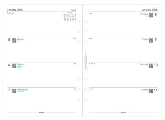 A5 2026 Week on Two Pages Diary