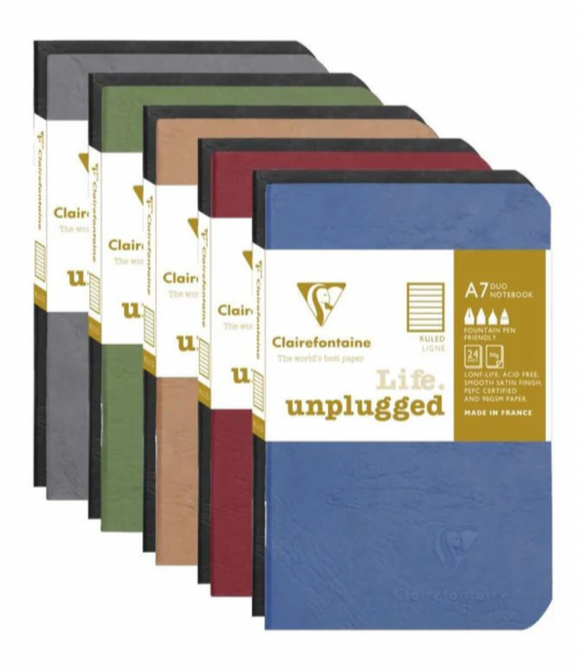 Clairefontaine A7 Stitched Duo Notebook 2pk - Lined