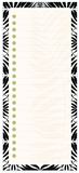 Magnetic Notepad - Black Leaves