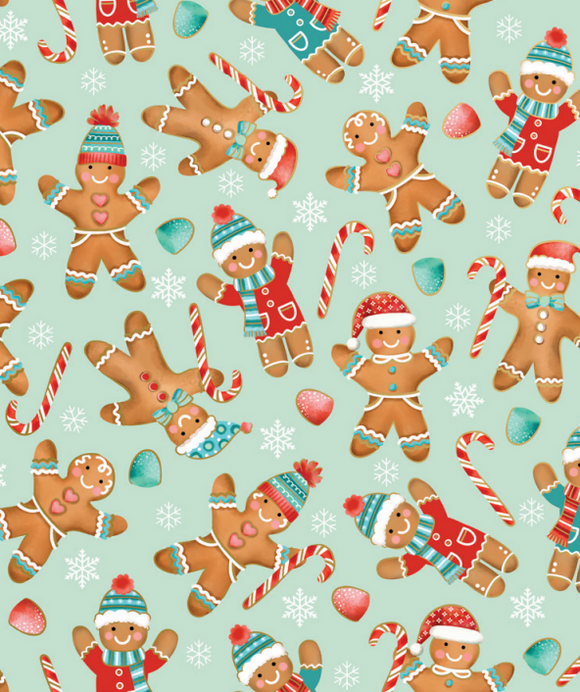 Gingerbread Cookies Roll Wrap